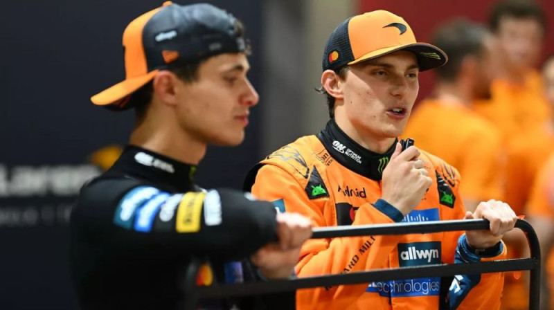 Lando Noriss un Oskars Piastri. Foto: Motorsport.com