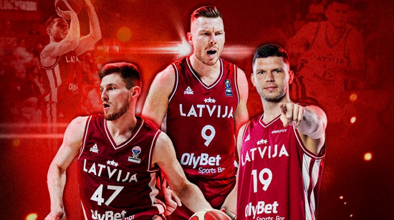 Artūrs Kurucs, Dairis Bertāns, Rihards Lomažs. Foto: LBS