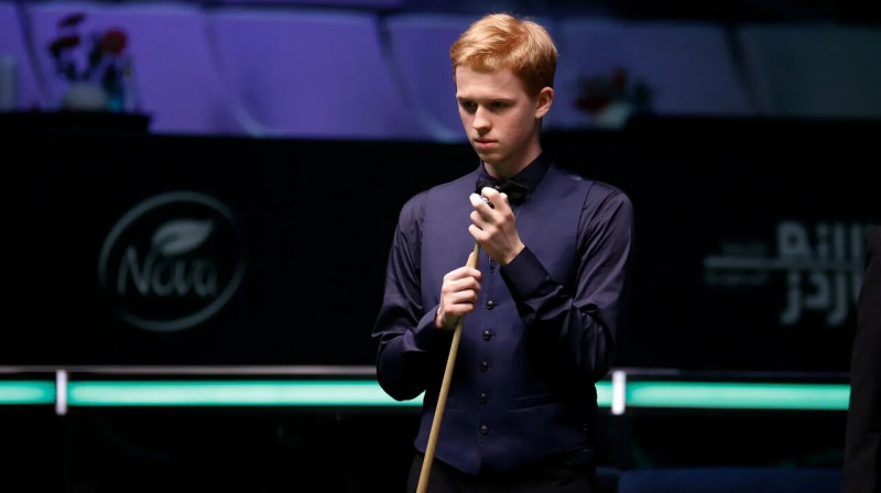 Artemijs Žižins. Foto: World Snooker Tour