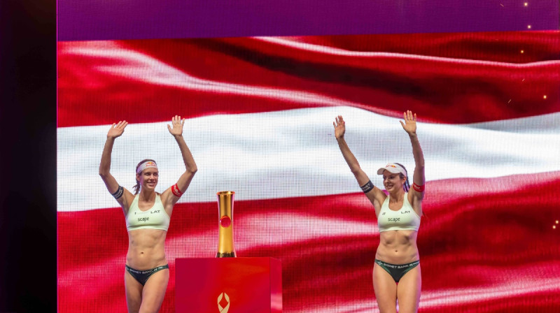 Tīna Graudiņa un Anastasija Samoilova. Foto: Imago/Beautiful Sports/Scanpix