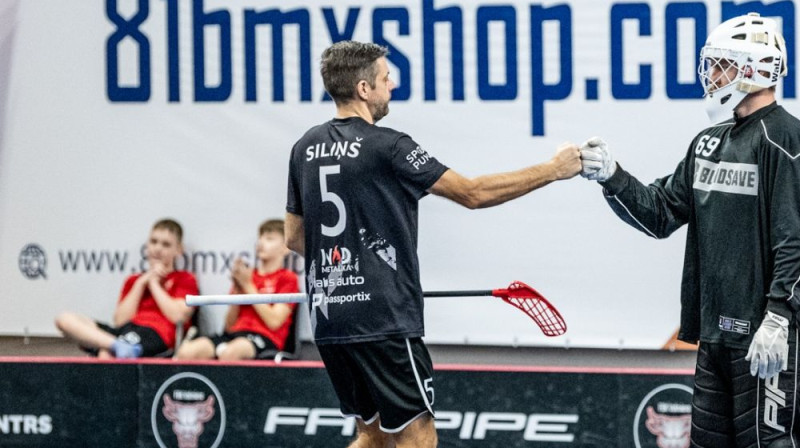 Gints Siliņš (no kreisās), foto: Jānis Lārmanis, Floorball.lv