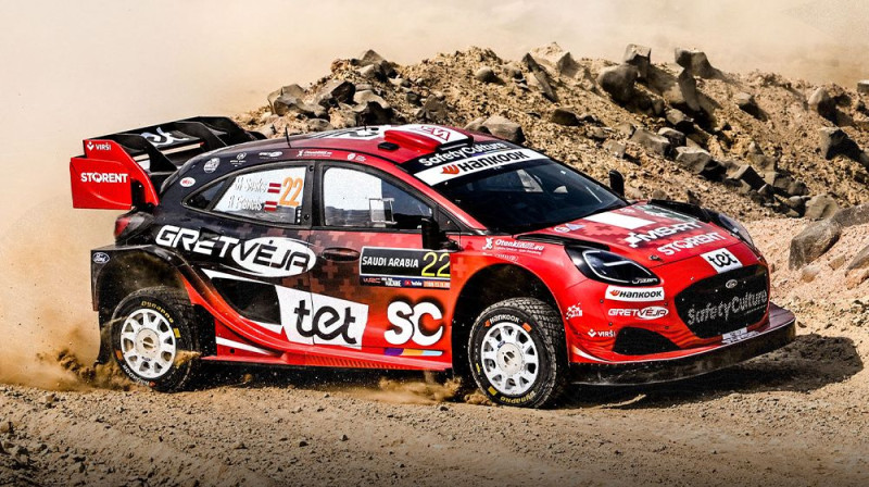 Mārtiņa Seska ekipāža. Foto: wrc.com