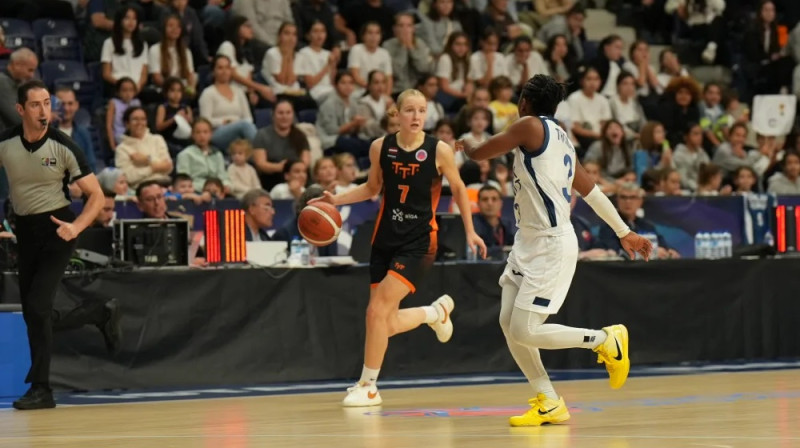 Enija Vīksne 2025. gada 16. oktobrī. Foto: EuroCup Women