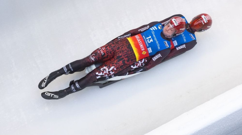 Mārtiņš Bots/Roberts Plūme Foto: Latvijas Kamaniņu sporta federācija