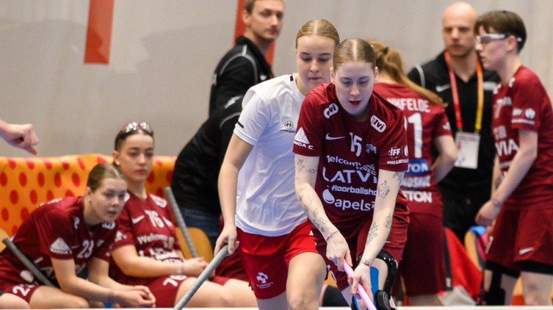 Klinta Mārtiņjēkaba vakar izcēlās ar savu pirmo vārtu guvumu pasaules čempionātos, foto: Vaclav Mikulik, IFF