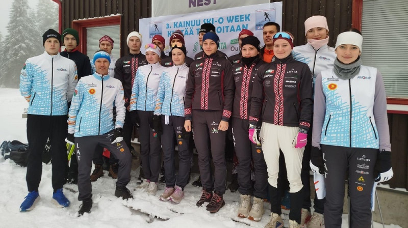 Latvijas ziemas orientieristi. Foto: LOF.