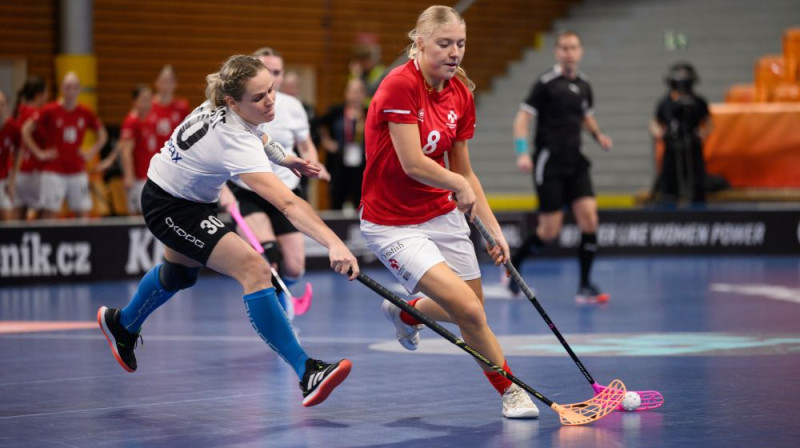 Sofija Frederiksena sekmēja komandas uzvaru ar vārtu guvumu un rezultatīvu piespēli, foto: IFF