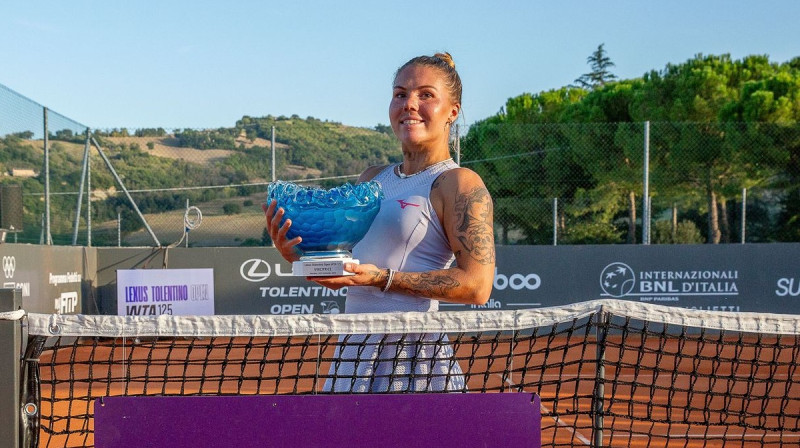 Oleksandra Oļijņikova. Foto: Ludovico Cecoli / Lexus Tolentino Open, wtatennis.com