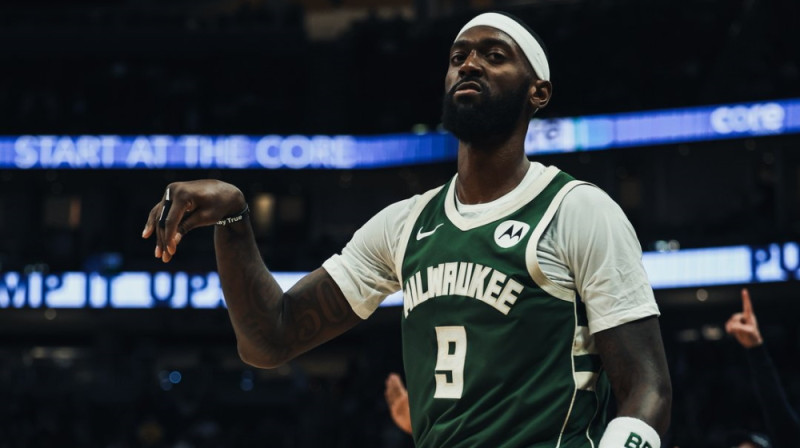 Bobijs Portiss realizēja piecus no sešiem izdarītajiem trejačiem. Foto: Milwaukee Bucks
