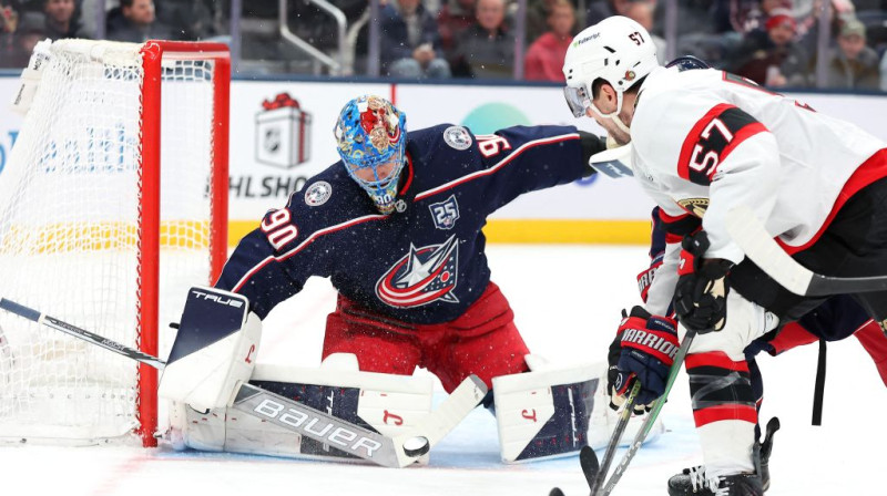 Elvis Merzļikins. Foto. AP. Scanpix