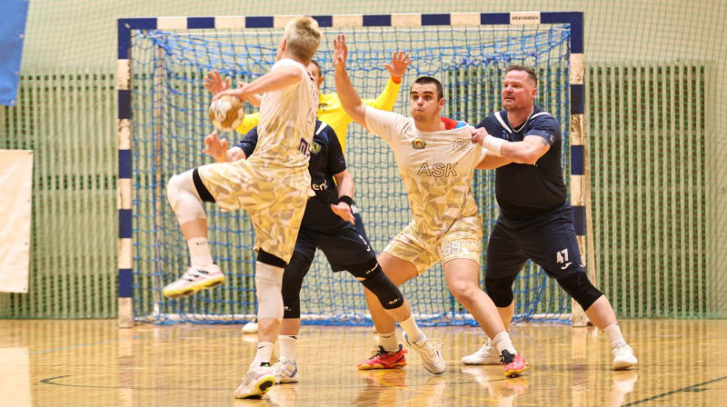 Moments no "ASK/MSĢ" spēles pret "Viljandi HC". Foto: Viljandi HC