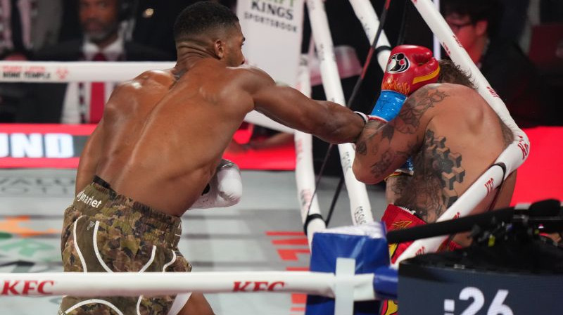 Entonijs Džošua pret Džeiku Polu. Foto: AP/Scanpix