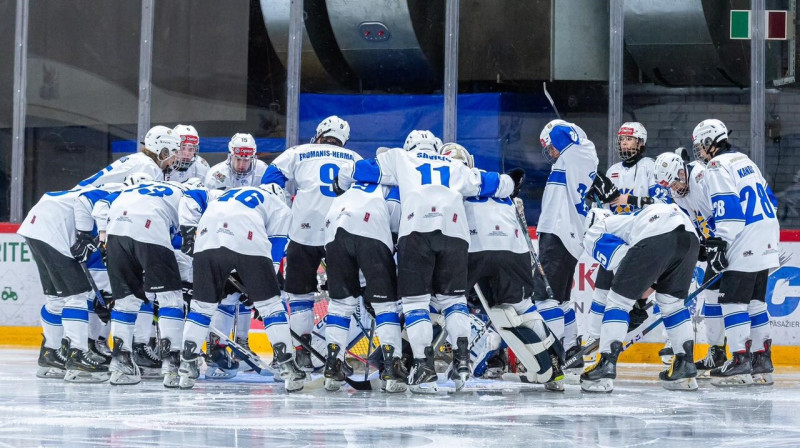 Rīgas Hokeja skolas komanda. Foto: Dāvis Berners/HK Zemgale/LBTU