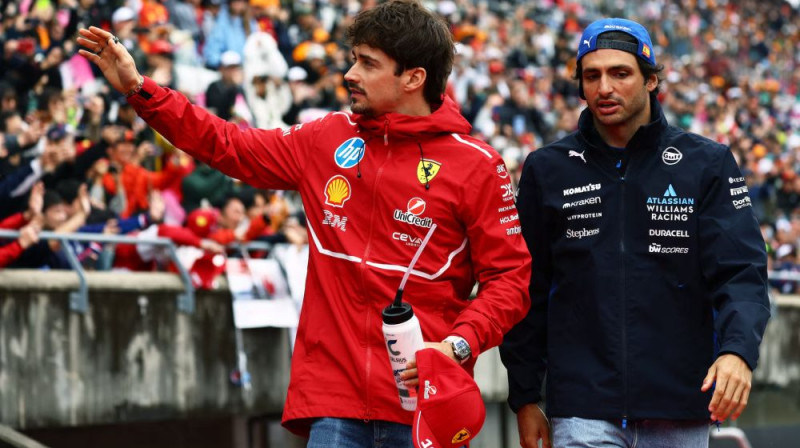 Šarls Leklērs un Karloss Sainss. Foto: Motorsport.com