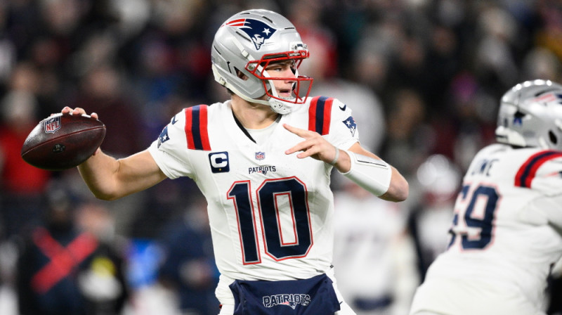 Jaunanglijas "Patriots" saspēles vadītājs Dreiks Mejs. Foto: AP/Scanpix