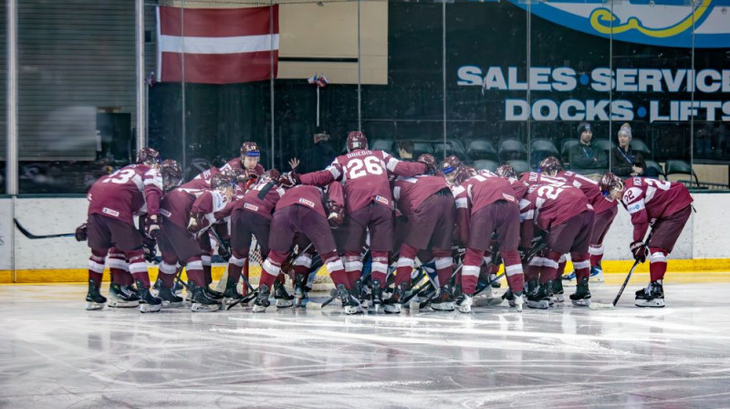 Latvijas U20 hokeja izlase Foto: LHF