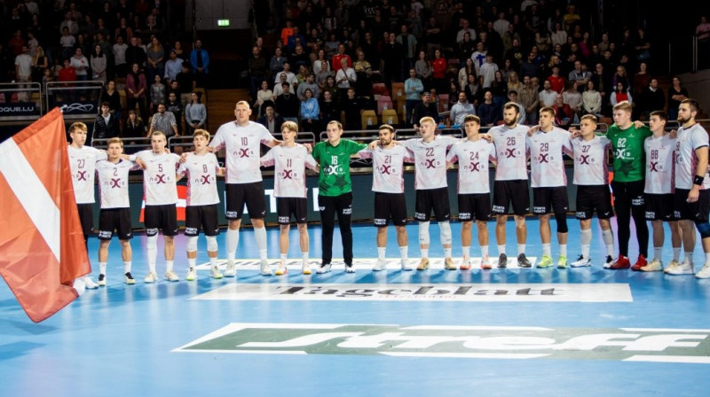 Latvijas handbola izlase. Foto: LHF