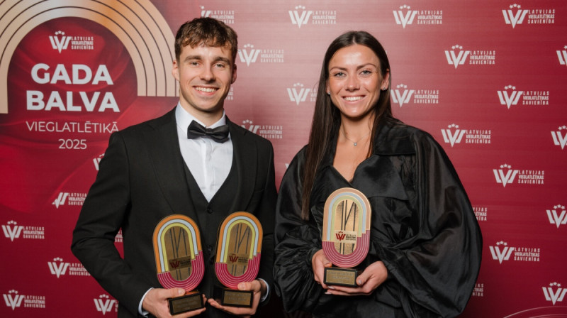 Valters Kreišs un Anete Sietiņa. Foto: Guntis Bērziņš, athletics.lv
