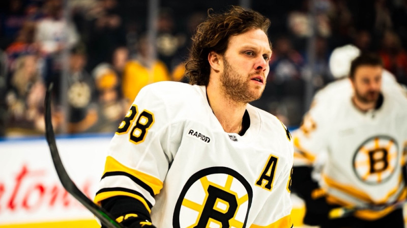 Davids Pastrņāks. Foto: Boston Bruins