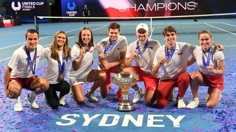 Polijas tenisa izlase. Foto: Reuters/Scanpix