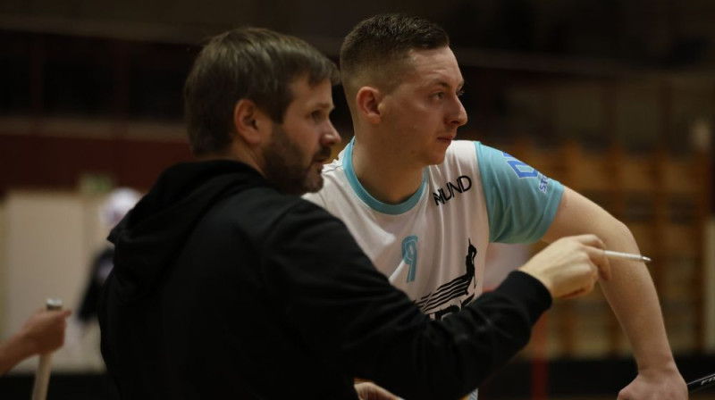 Kaspara Kreimaņa (no kreisās) vadībā FK "Ogre" vēl nav zaudējusi, foto: Gatis Stabiņš, FK Ogre