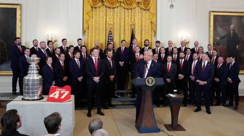 "Panthers" hokejisti Baltajā namā. Foto: AP/Scanpix