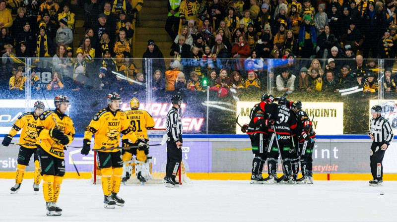 Mirklis pēc Jiveskiles JyP vārtu guvuma spēlē Lapēnrantā. Foto: SaiPa Lapeenranta