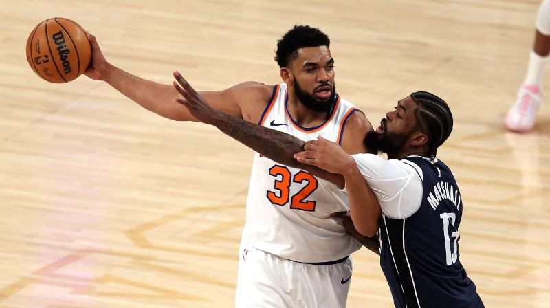 Ņujorkas "Knicks" līderis Kārls Entonijs Taunss. Foto: 2026 Getty Images/Scanpix