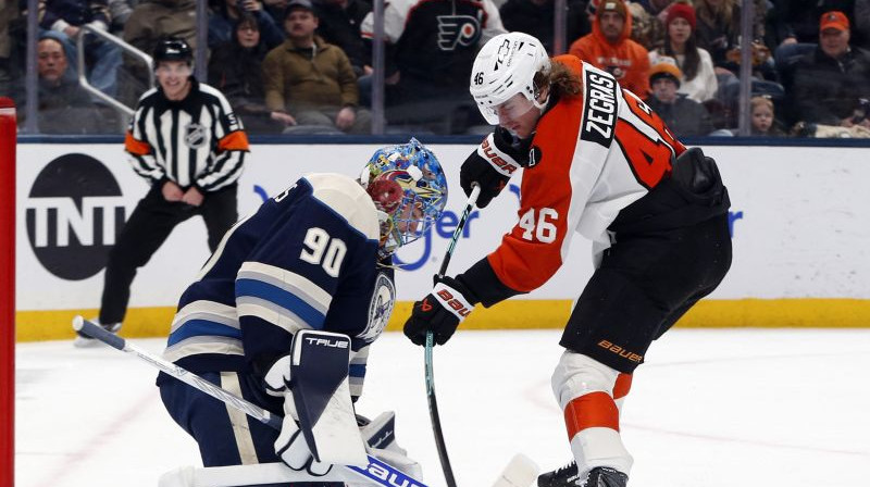 Elvis Merzļikins. Foto: IMAGN IMAGES via Reuters Connect/Scanpix