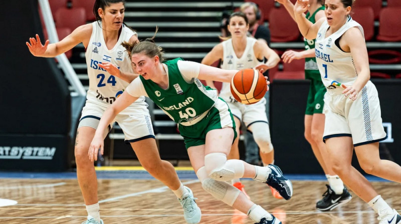 Epizode Izraēlas un Īrijas spēlē 2025. gada 18. novembrī. Foto: FIBA