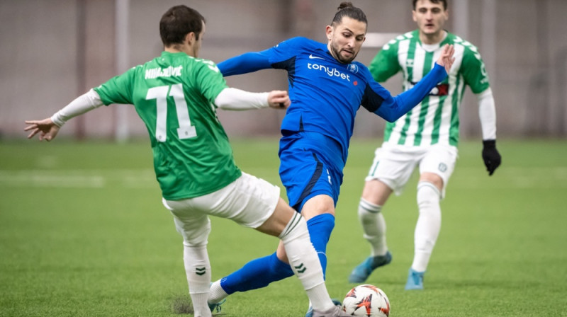 Herdi Prenga pagājušā gada cīņā pret Viļņas "Žalgiris". Foto: FK RFS