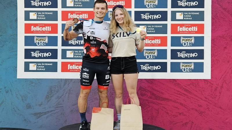 Lauris un Linda Kaparkalēji. Foto: Ski.lv