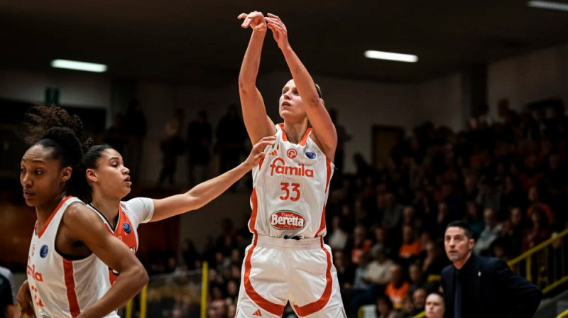 Kitija Laksa 2026. gada 4. februārī. Foto: EuroLeague Women