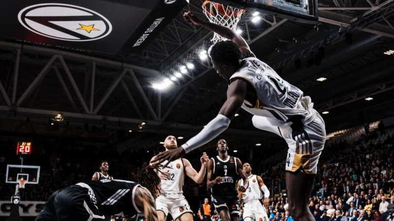 Mirklis Boloņas "Virtus" un Lionas ASVEL cīņā. Foto: LDLC ASVEL