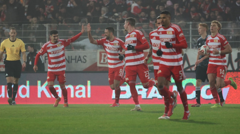 Berlīnes "Union" futbolisti. Foto: ZUMAPRESS/Scanpix