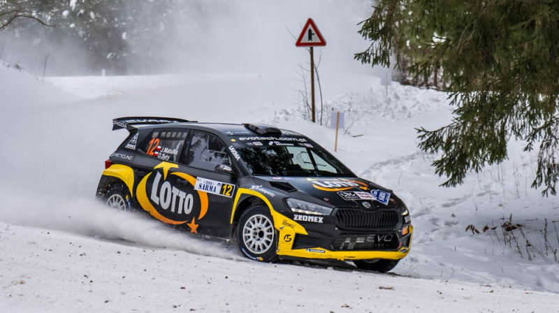 Jakuba Matulkas ekipāža. Foto: Latvijas Rallija Čempionāts