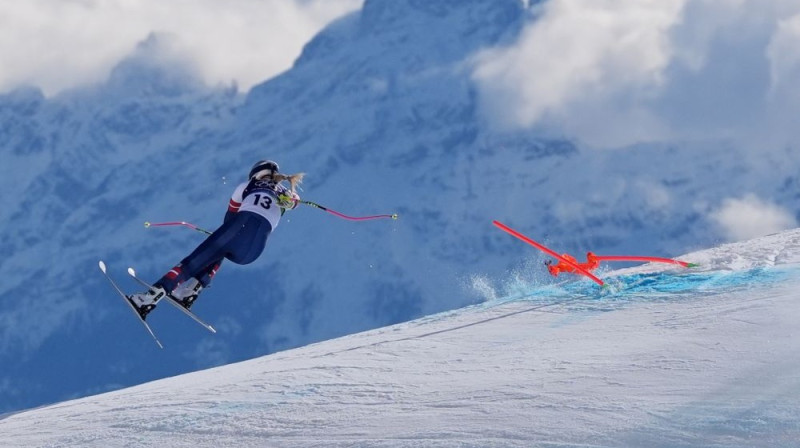 Lindsija Vona kritienā Foto: AN/Scanpix