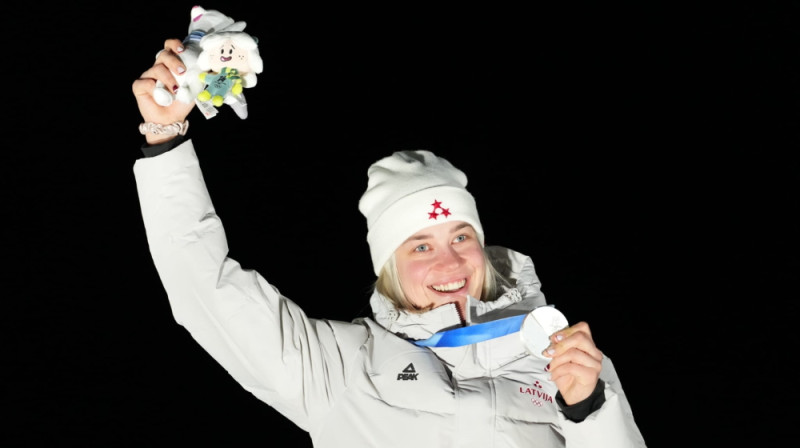 Sudrabotā kamaniņu sportiste Elīna Ieva Bota. Foto: Edijs Pālens/LETA/LOK