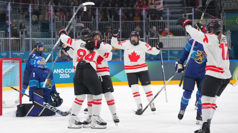 Mirklis pēc Kanādas valstsvienības vārtu guvuma cīņā pret somietēm. Foto IIHF