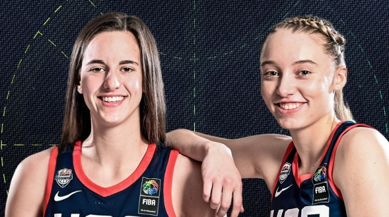Keitlina Klārka un Peidža Bekersa. Foto: FIBA