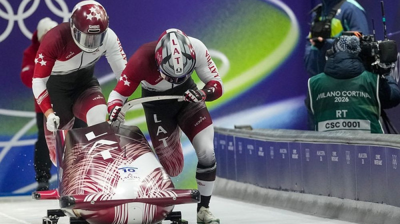 Jēkabs Kalenda un Matīss Miknis Foto: Edijs Pālens/LOK, LETA