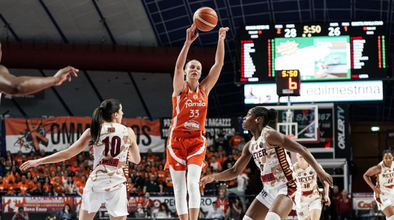 Kitija Laksa 2026. gada 18. februārī. Foto: EuroLeague Women