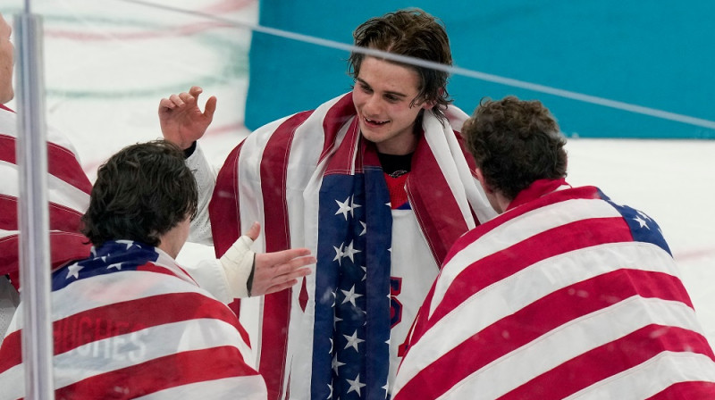 Uzvaras vārtu autors Džeks Hjūzs. Foto: AP/Scanpix