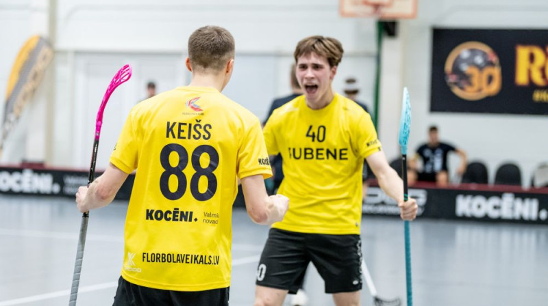 "Rubene" šoreiz līksmot varēja 16 reizes, foto: Jānis Lārmanis, Floorball.lv