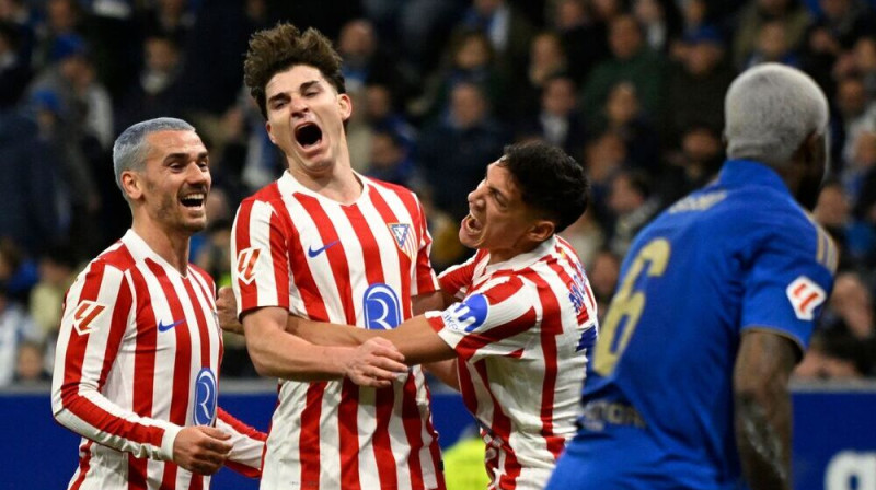 Hulians Alvaress atnes uzvaru Madrides "Atletico". Foto: ANDER GILLENEA / AFP/Scanpix