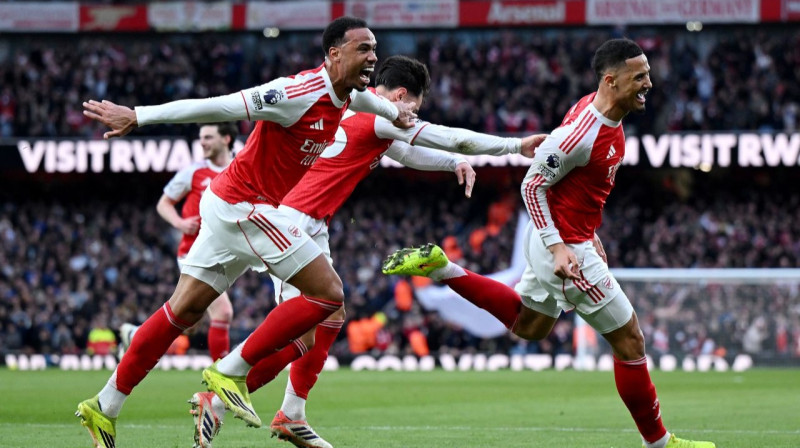 ''Arsenal'' aizsargi. foto: Premier League