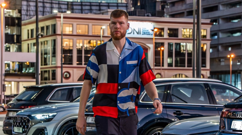 Dāvis Bertāns. Foto: Dubai Basketball Club