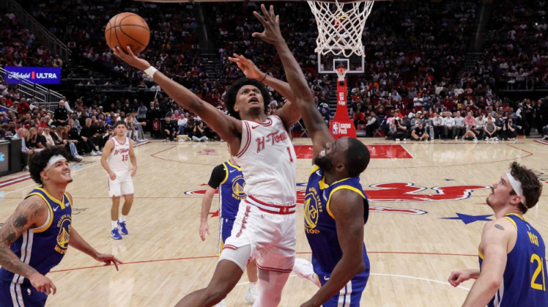 Amens Tompsons zem "Warriors" groza. Foto: Getty Images via AFP/Scanpix