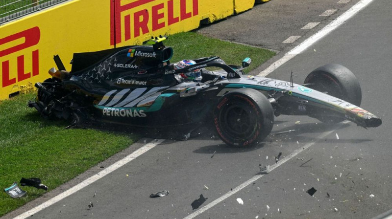 Kimi Antonelli avārija Melburnā. Foto: Motorsport.com