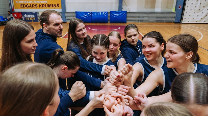 Jūrmalas basketbolistes. Foto: Edvards Dominiks Janītis